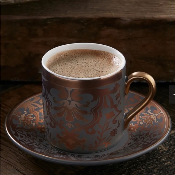 TURKISH PORCELAIN ESPRESSO CUP SET OF 6 KARACA /CHARLES - Picture 8 of 11